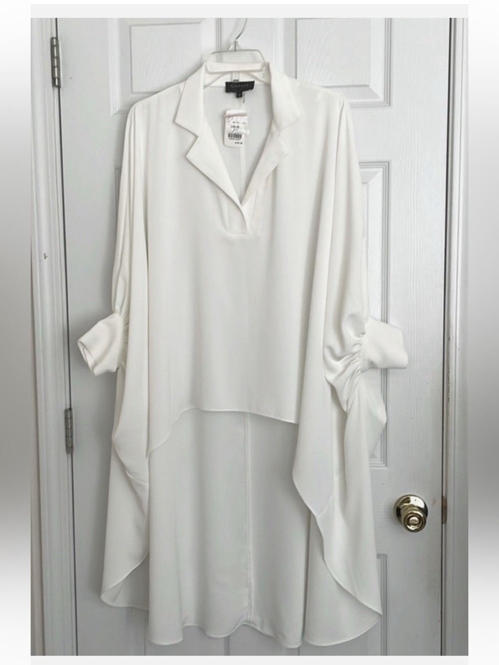 White High-Low Tunic Blouse
